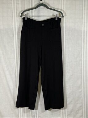 LOFT Black Wide Leg Dress Pants Size M | High Rise Stretch Career Workwear